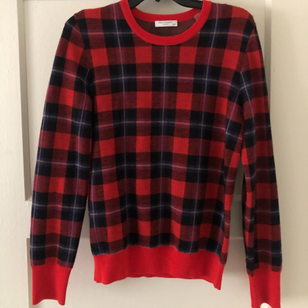 Equipment Red Plaid Sweater